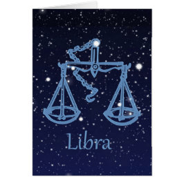 Libra-Sternbild und Zodiaka-Zeichen mit Sternen