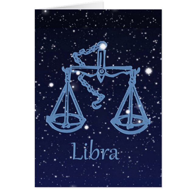 Libra-Sternbild und Zodiaka-Zeichen mit Sternen (Vorne)