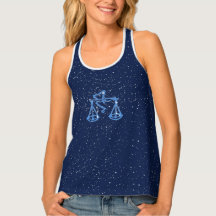 Libra-Sternbild und Zodiaka-Zeichen mit Sternen