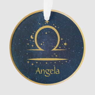 Libra-Sternensymbol goldene Sterne personalisiert Ornament