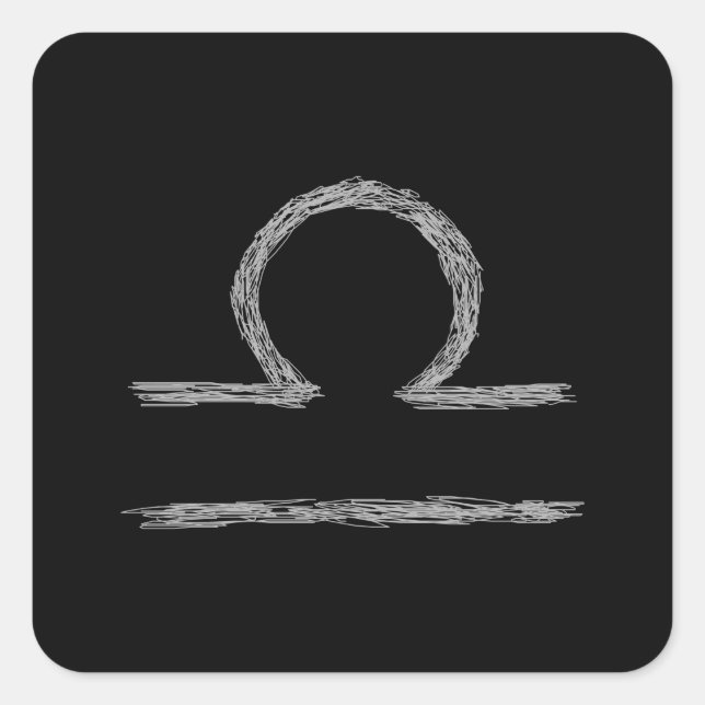 Libra. Sternzeichen Quadratischer Aufkleber (Vorderseite)