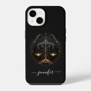 Libra Sternzeichen schwarz und gold Case-Mate iPho iPhone 14 Hülle