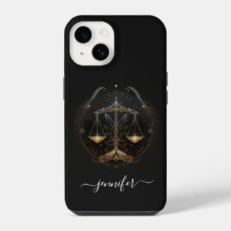 Libra Sternzeichen schwarz und gold Case-Mate iPho iPhone 14 Hülle