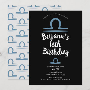 LIBRA Sternzeichen September Oktober Geburtstag As Einladung