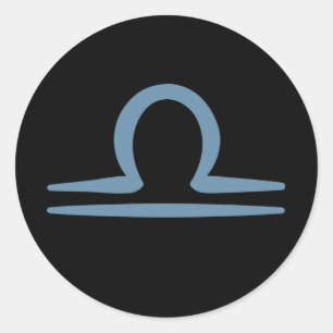 LIBRA Sternzeichen September Oktober Geburtstag As Runder Aufkleber