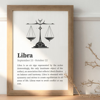 Libra-Sternzeichenposter Poster