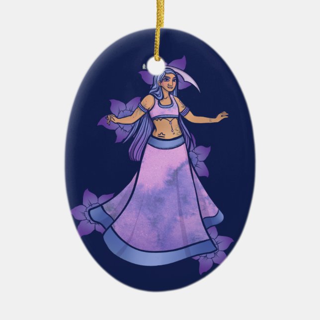 Libra Sword Belly Dancer Keramik Ornament (Vorne)