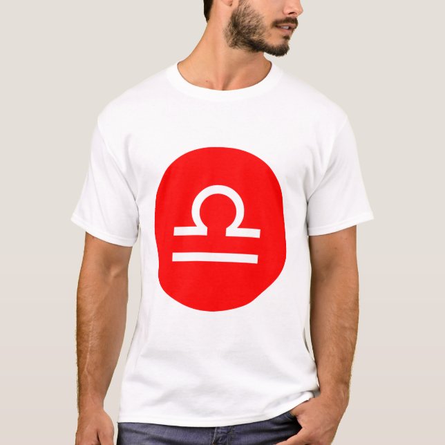 Libra-Symbol - Angepasstes Symbol T-Shirt (Vorderseite)