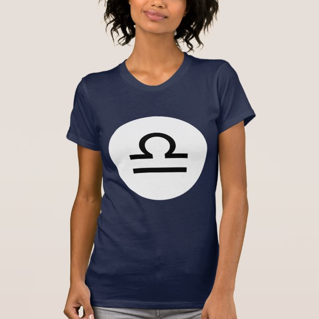 Libra-Symbol - Dunkles T-Shirt - Angepasstes (Vorderseite)