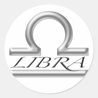 Libra-Symbol Runder Aufkleber