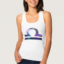 Libra Symbol Slim Fit Racerback Tank Oben