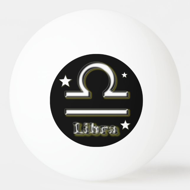 Libra-Symbol Tischtennisball (Vorderseite)