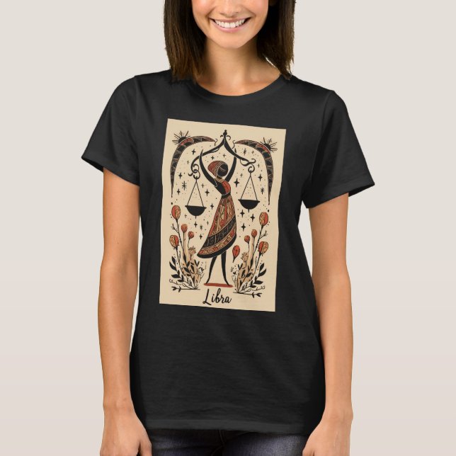 Libra - T - Shirt Celestial Zodiac Art (Vorderseite)