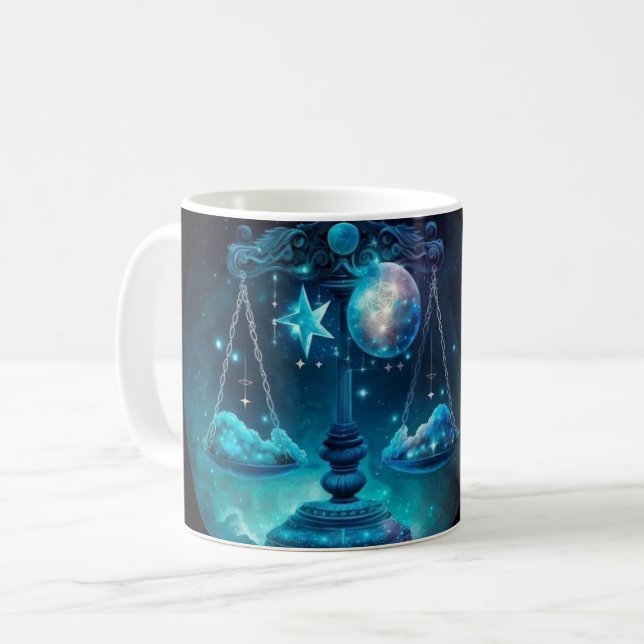 Libra-Themen-Nährwert Kaffeetasse (Vorderseite Links)