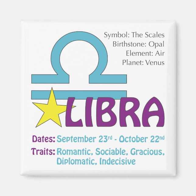 Libra Traits Magnet (Vorne)