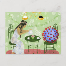 Libra und das Covid19-Virus Postkarte