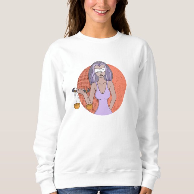 Libra und die Dame der Justiz Sweatshirt (Vorderseite)