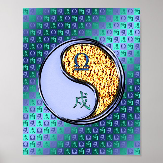 Libra und Feuerhund Poster (Vorne)