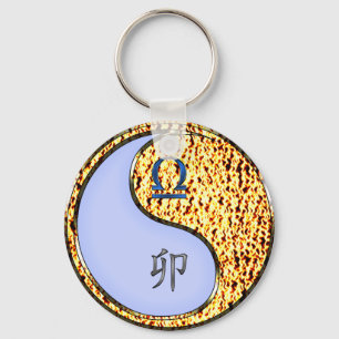 Libra und Feuerkaninchen Schlüsselanhänger