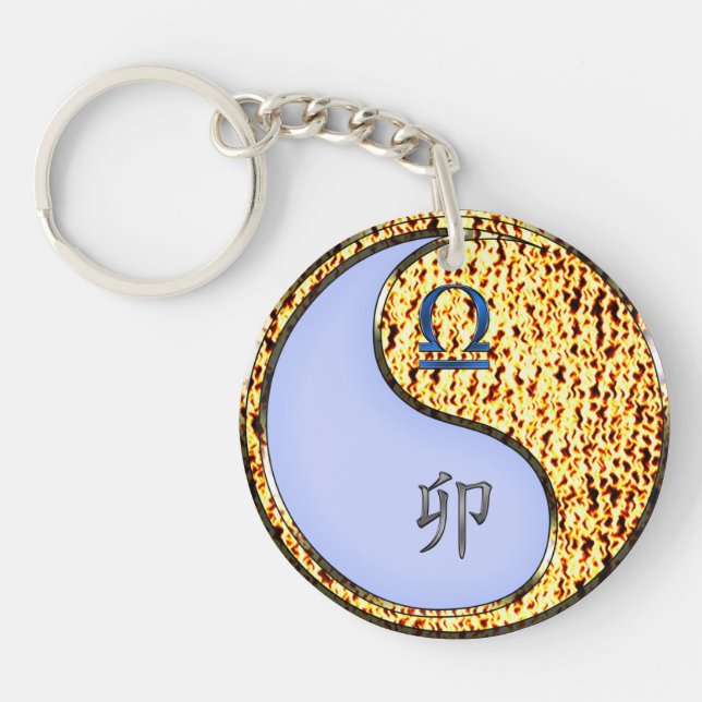 Libra und Feuerkaninchen Schlüsselanhänger (Vorderseite)