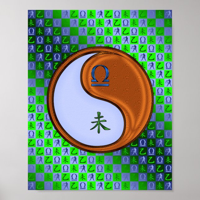 Libra und Holzziege Poster (Vorne)
