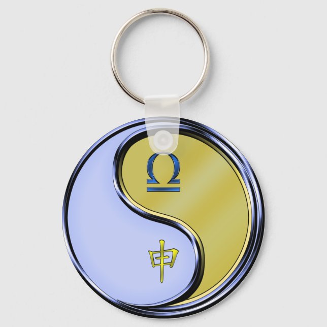 Libra und Metalle Schlüsselanhänger (Vorderseite)