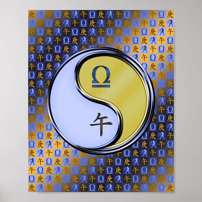 Libra und Metallpferd Poster (Vorne)