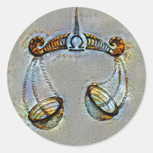 Libra Venice Runder Aufkleber