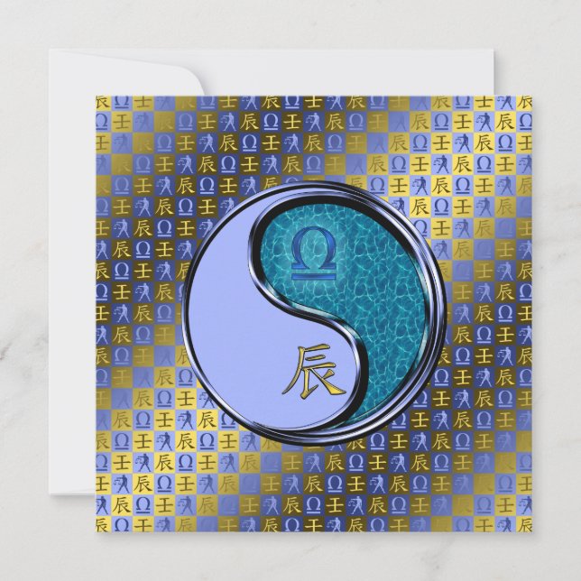 Libra & Water Dragon Karte (Vorderseite)