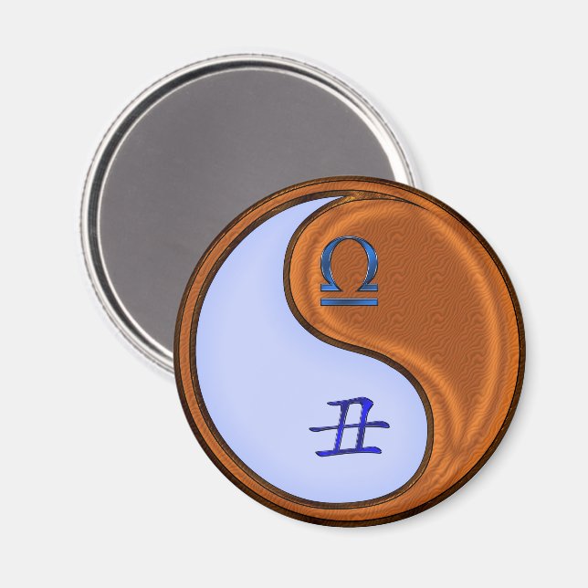 Libra & Wood Ox Magnet (Vorderseite/Rückseite)