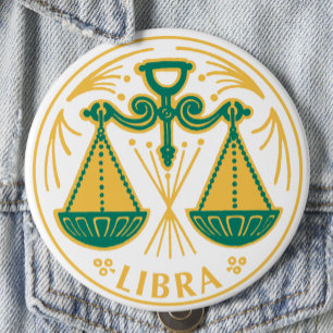 Libra Zeichen des Zodiaks auf Button