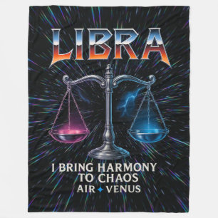 Libra Zodiac 80er Rock Band Inspiriert Astrologie Fleecedecke