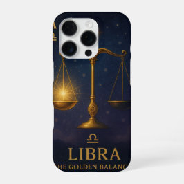 Libra Zodiac Art – Golden Scales of Harmony iPhone 16 Pro Hülle