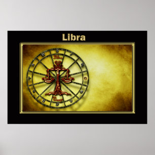 Libra Zodiac Astrologie Design Poster