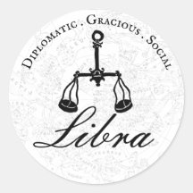 Libra Zodiac Astrologie Persönlichkeit Schwarz-wei