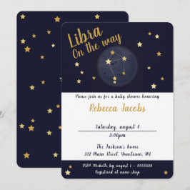 Libra zodiac Babydusche Einladung