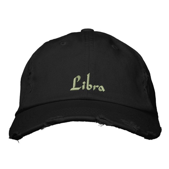 Libra Zodiac bestickte Cap / Hat Baseballkappe (Vorderseite)