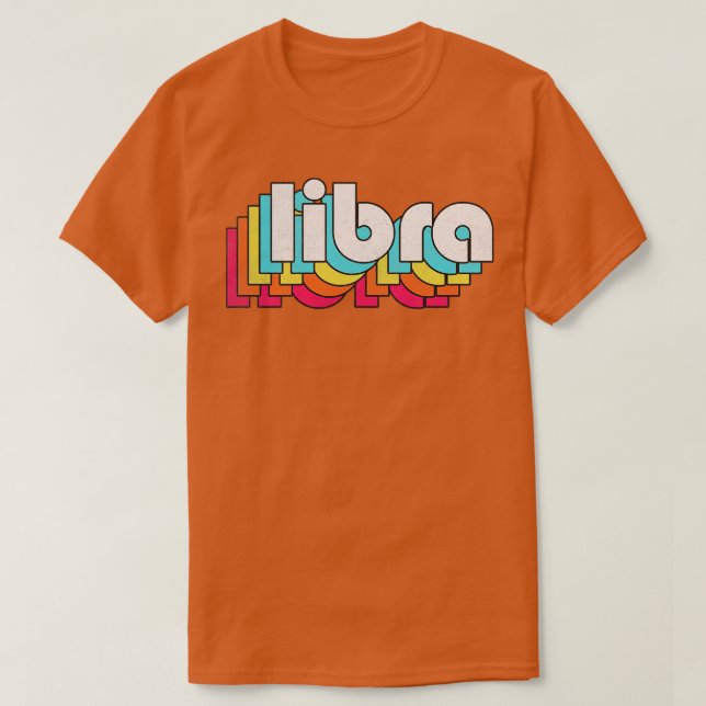 Libra Zodiac Birthdate Sign Design T-Shirt (Design vorne)