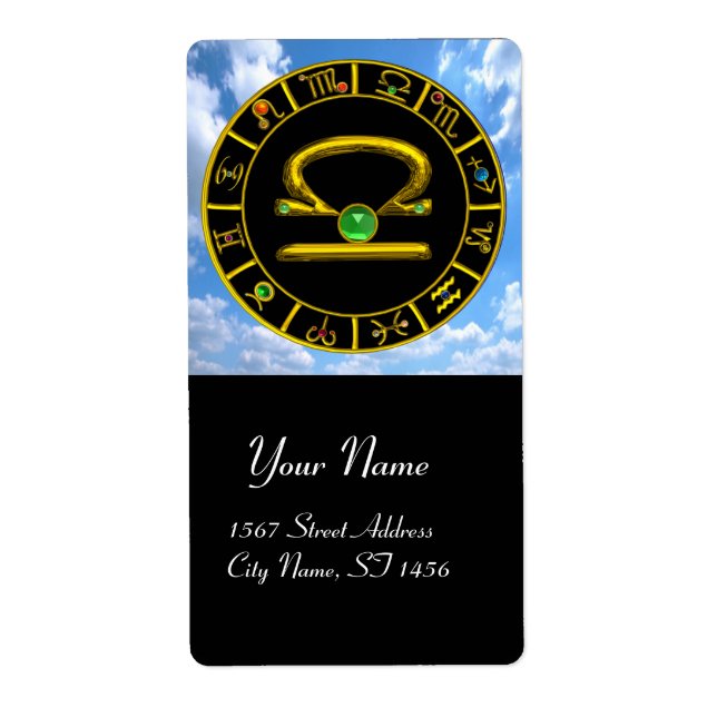 LIBRA ZODIAC BIRTHDAY JEWEL Green Emerald Gold (Vorne)