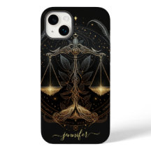 Libra zodiac Black and gold Case-Mate iPhone Gehäu