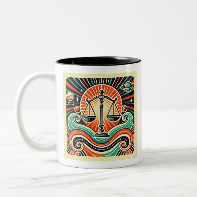 Libra Zodiac Coffe Tasse Retro (Links)