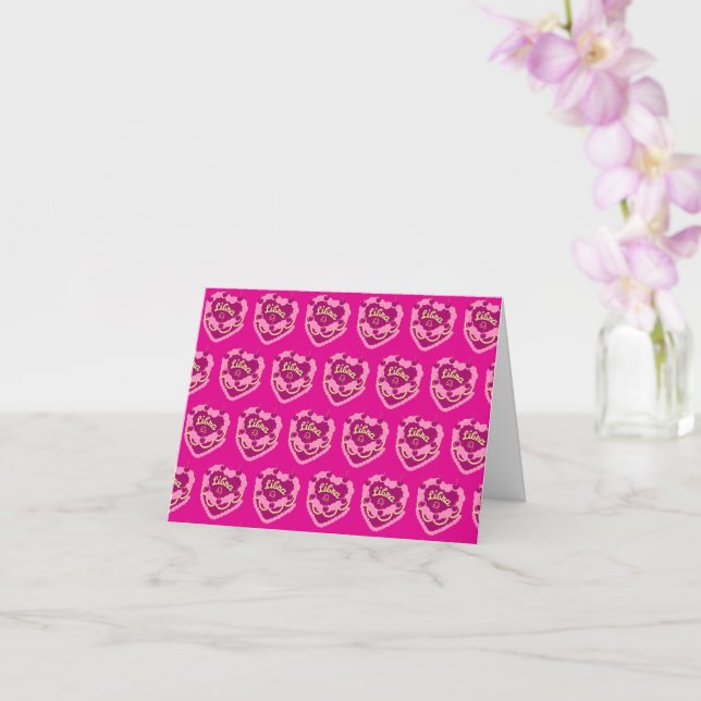 Libra Zodiac Coquette Herz Birthday Cake Karte (Orchidee)