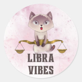 Libra Zodiac Decal für Astrologie Liebhaber Runder Aufkleber
