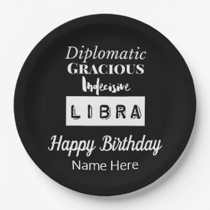Libra Zodiac Fun Charakteristika Geburtstag Pappteller