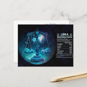 Libra Zodiac Geburtstagskarte Postkarte
