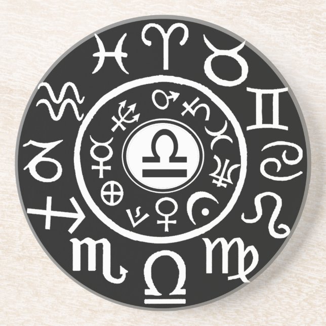Libra Zodiac Getränkeuntersetzer (Vorne)