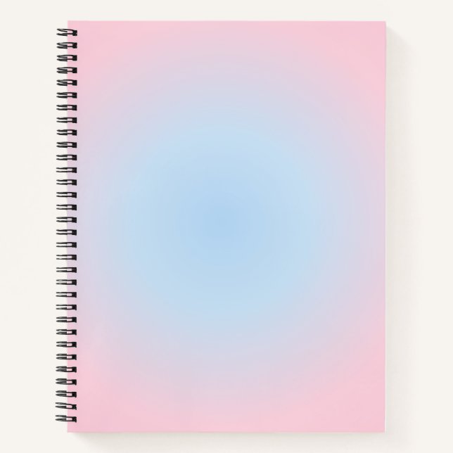 Libra Zodiac Gradient, Pink Blue Aura Gradient Notizbuch (Vorderseite)