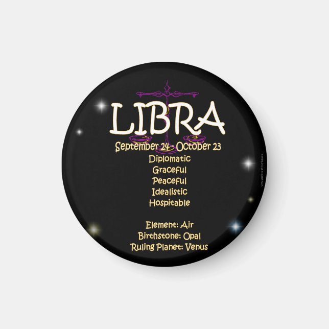 Libra zodiac magnet (Vorne)