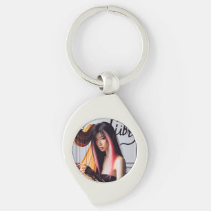 Libra Zodiac Musician Harp Schlüsselanhänger