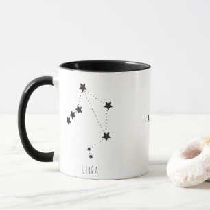 Libra Zodiac Oktober Geburtstag Persönlicher Name Tasse
